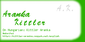 aranka kittler business card